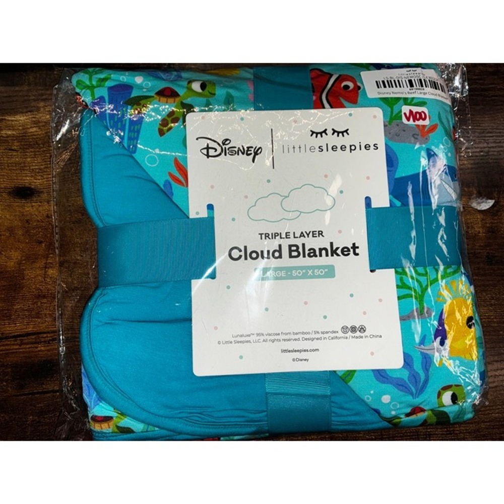 V100. Little Sleepies Disney Pixar Finding Nemo Cloud Blanket‎ NIB 50x50